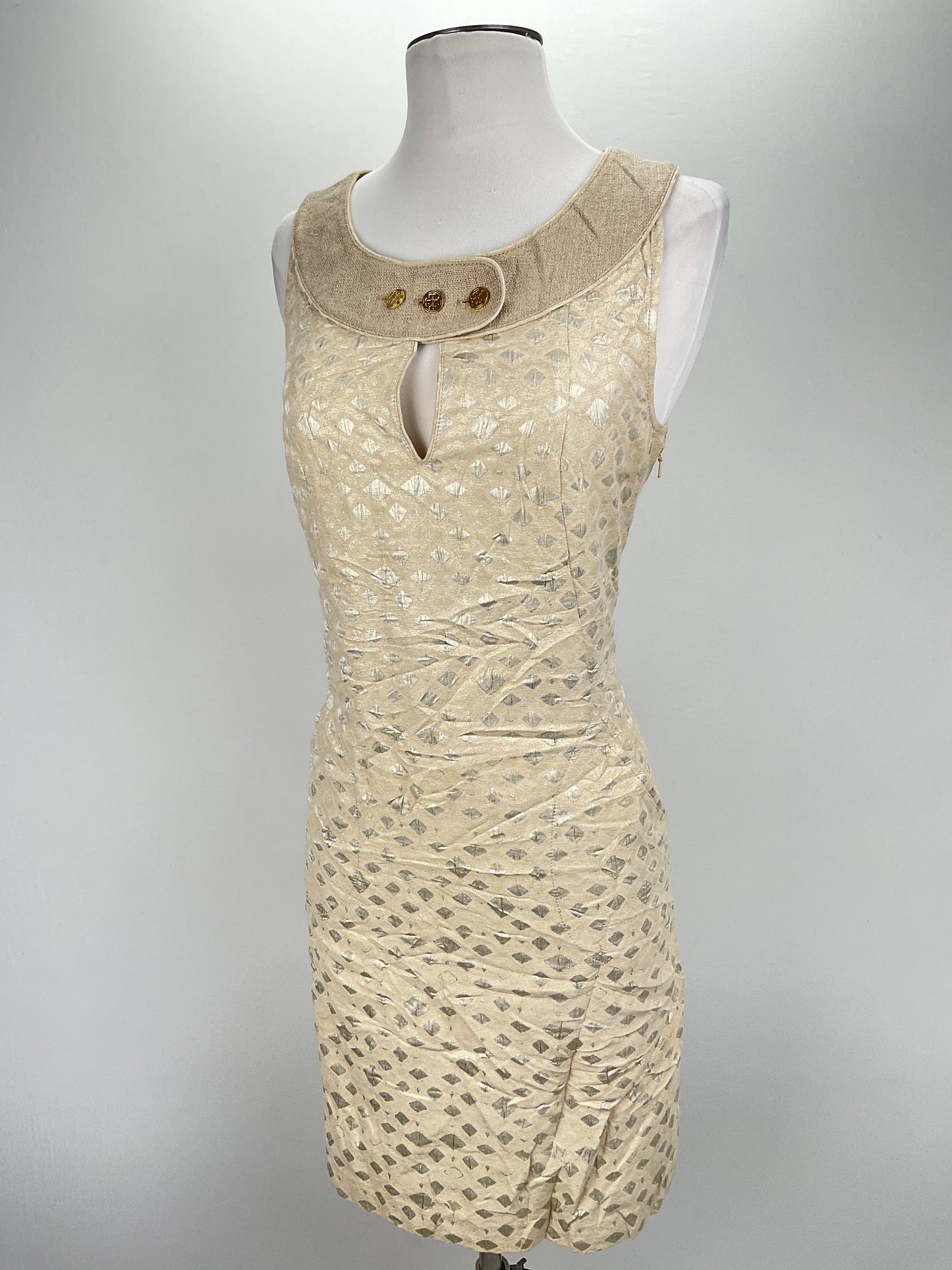 Vestido Dorado Tory Burch