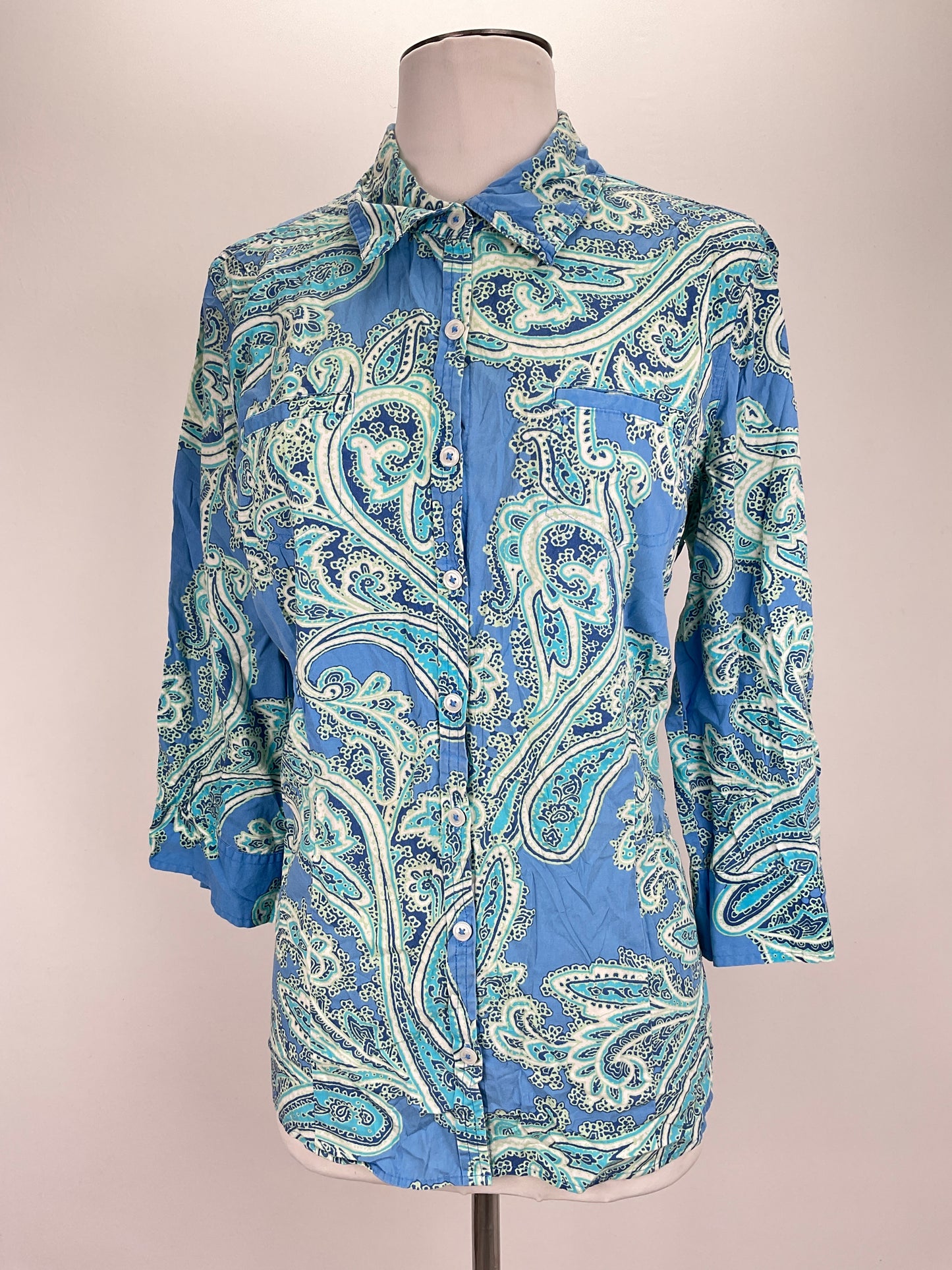 Camisa Azul Floral Van Heusen