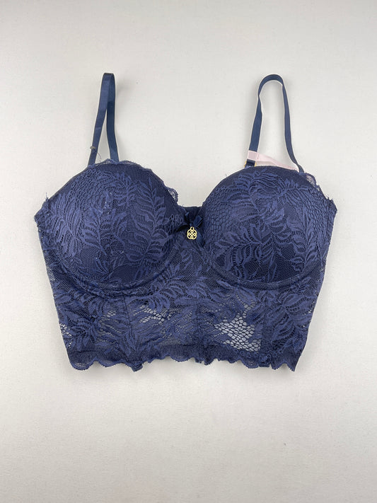 Blusita Azul marino Floral Daisy Fuentes