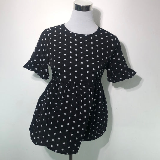 Blusa Negro de Lunares Shein