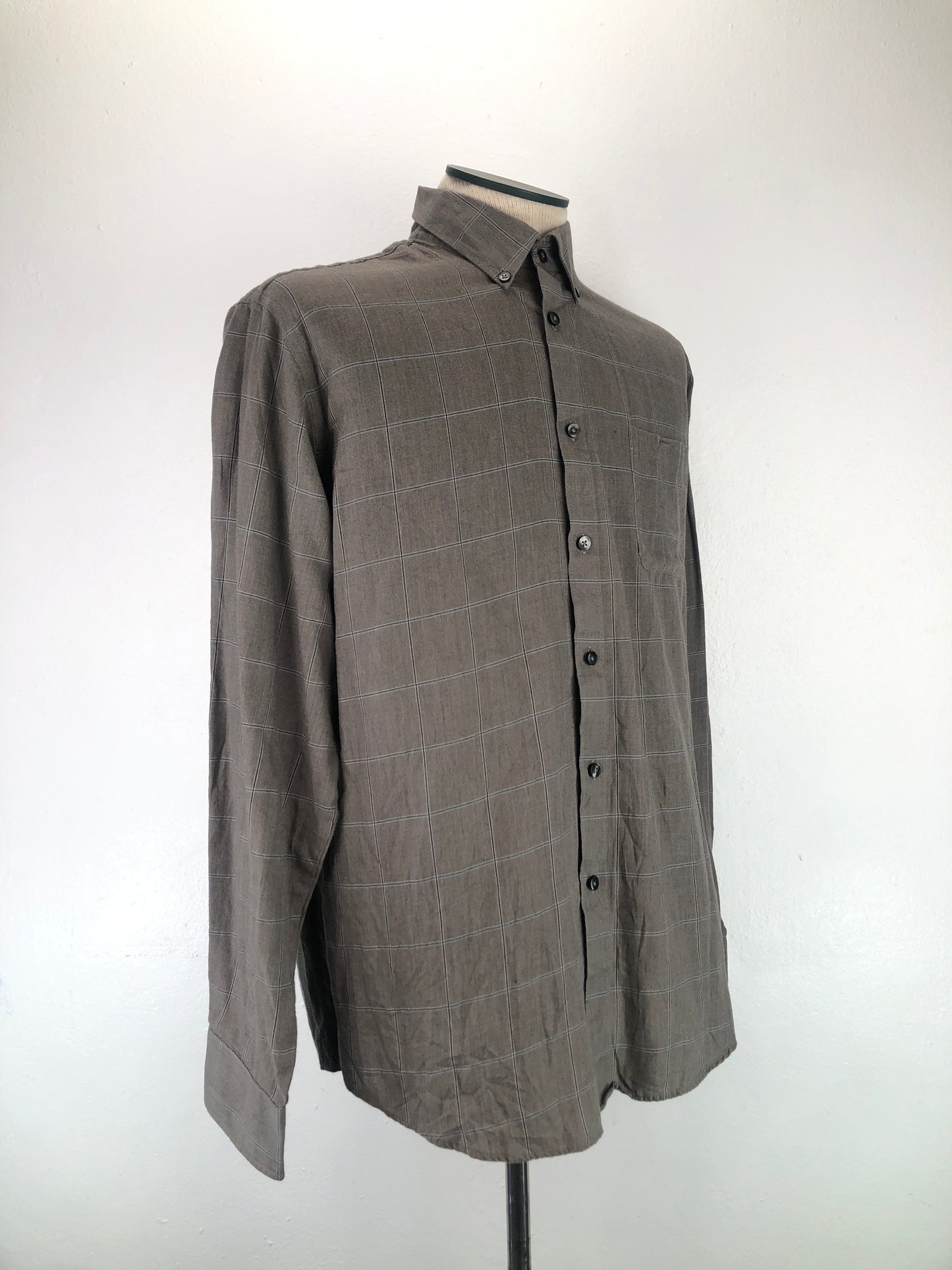 Camisa  Marron de Cuadro Vanheusen