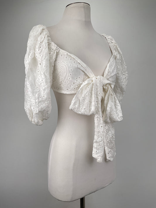 Blusa Blanco Floral Shein