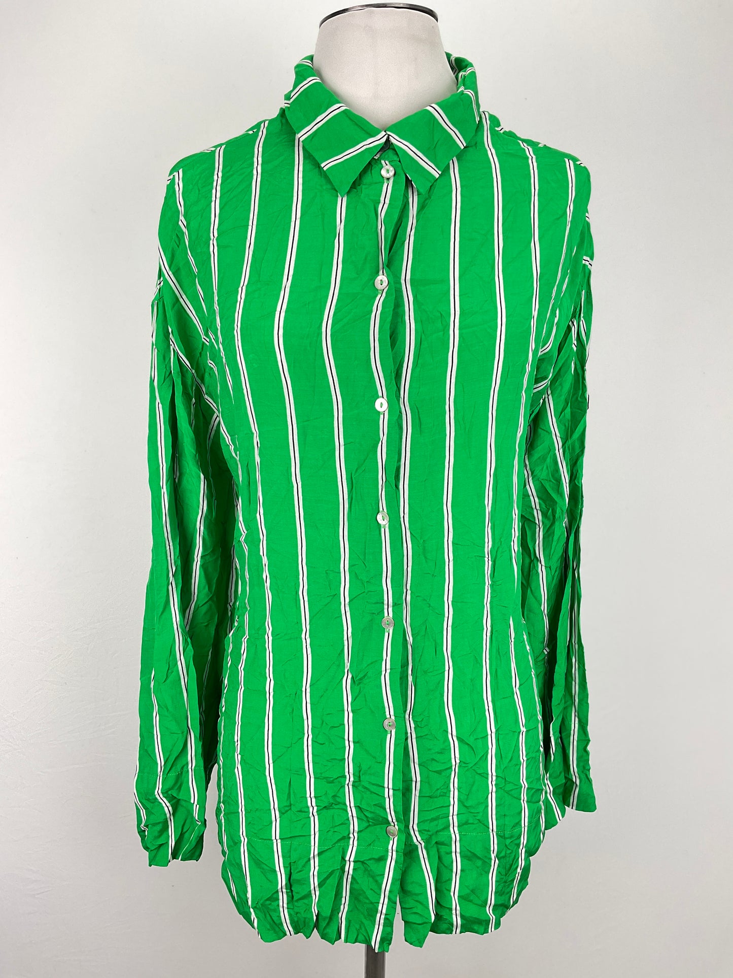 Camisa Verde de Rayas Hm