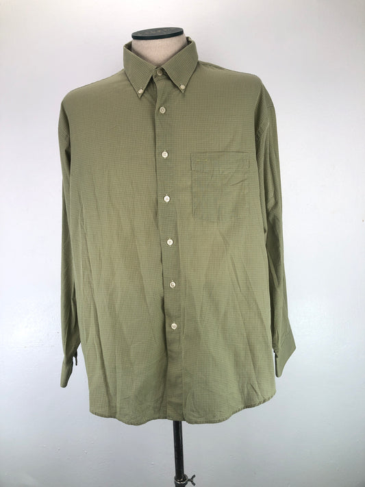 Camisa Verde de Cuadro Wrinkle Free Stain Free