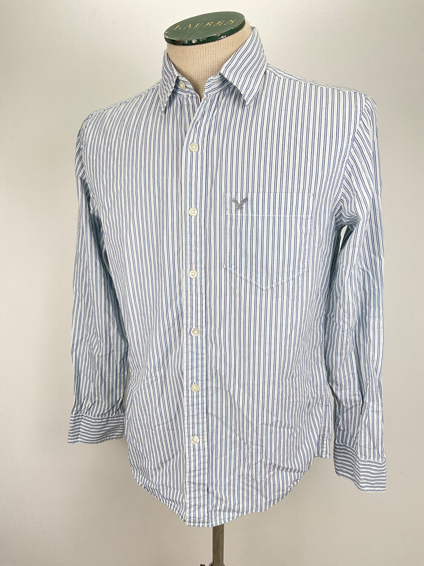 Camisa Azul claro de Rayas American Aegle
