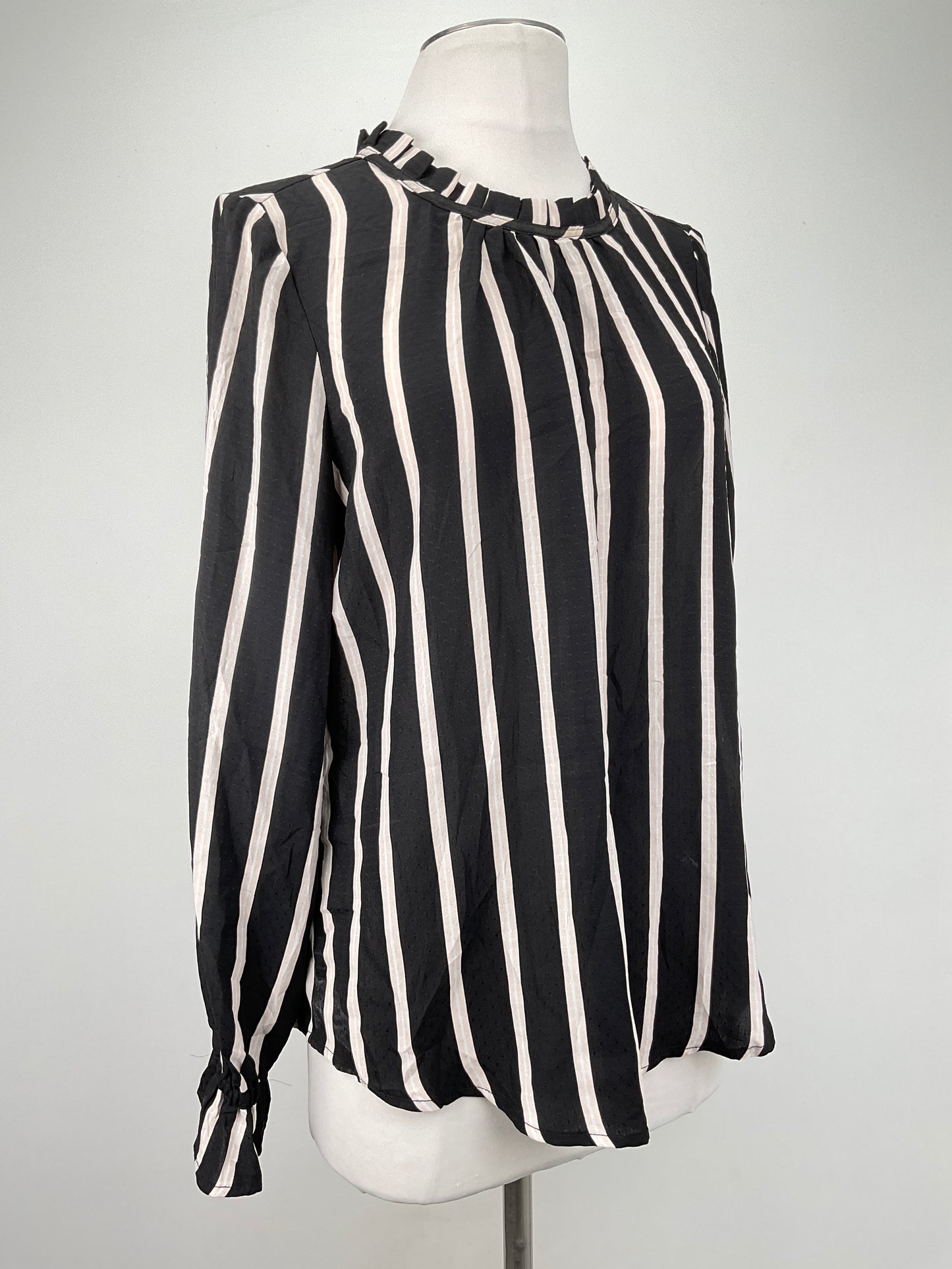 Blusa Negro de Rayas Adrianna Papell