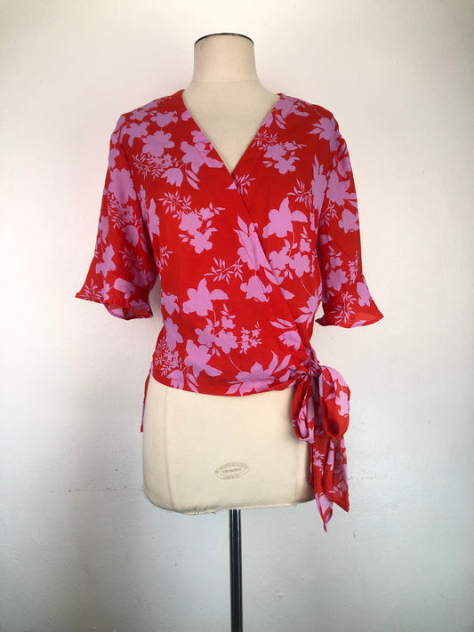 Blusa Rojo De Flores Lush