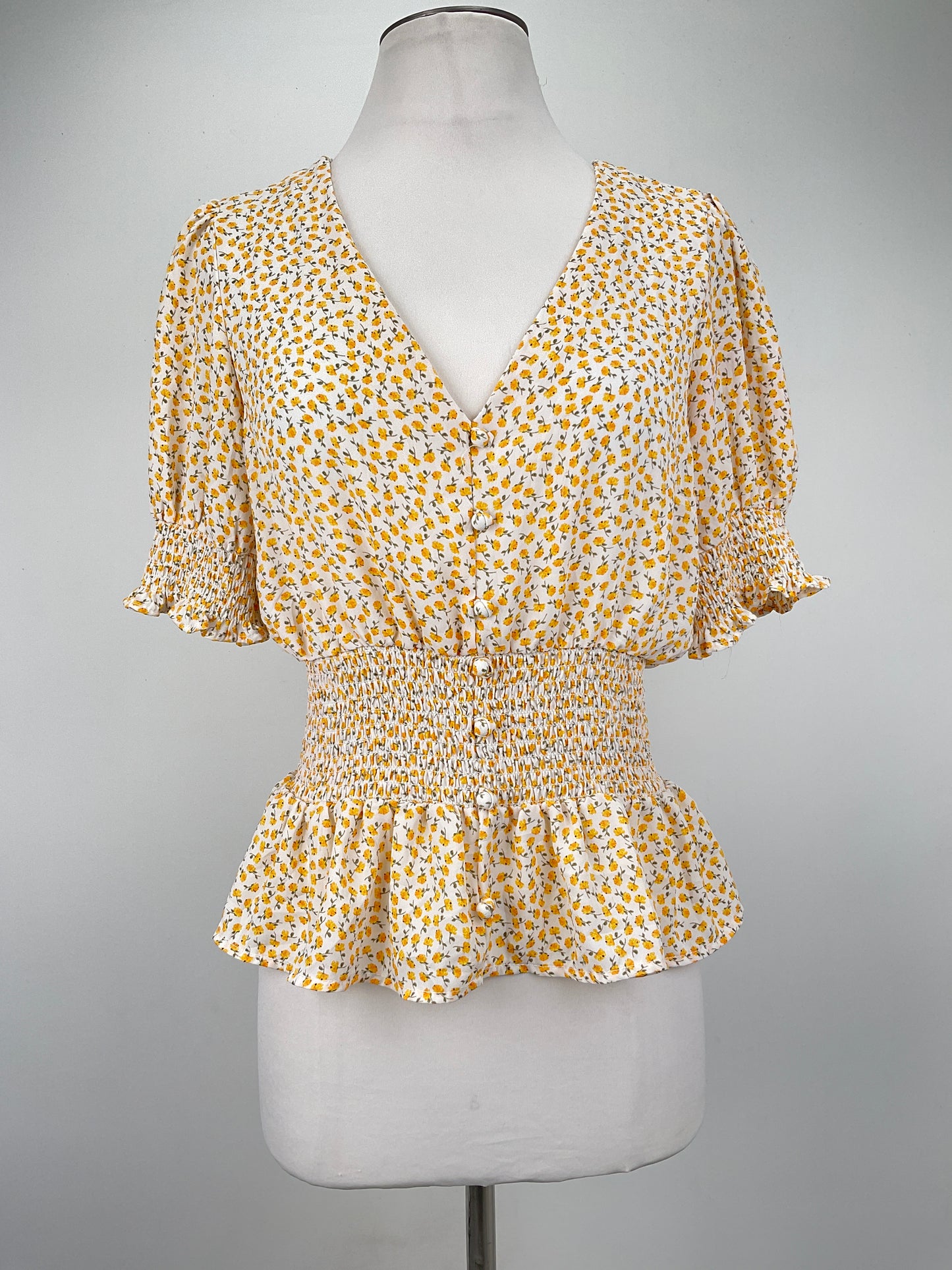 Blusa Crema Floral Sienna Sky