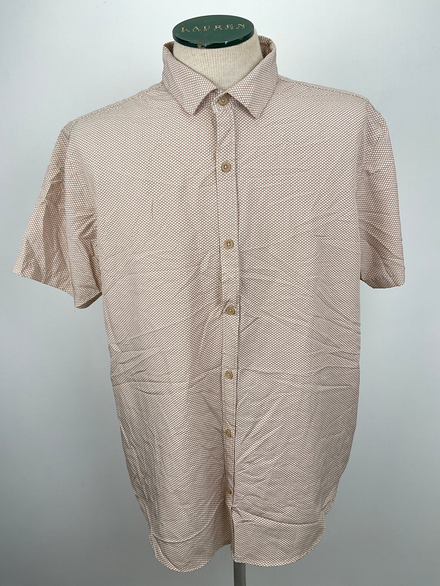 Camisa Crema de Lunares Stretch