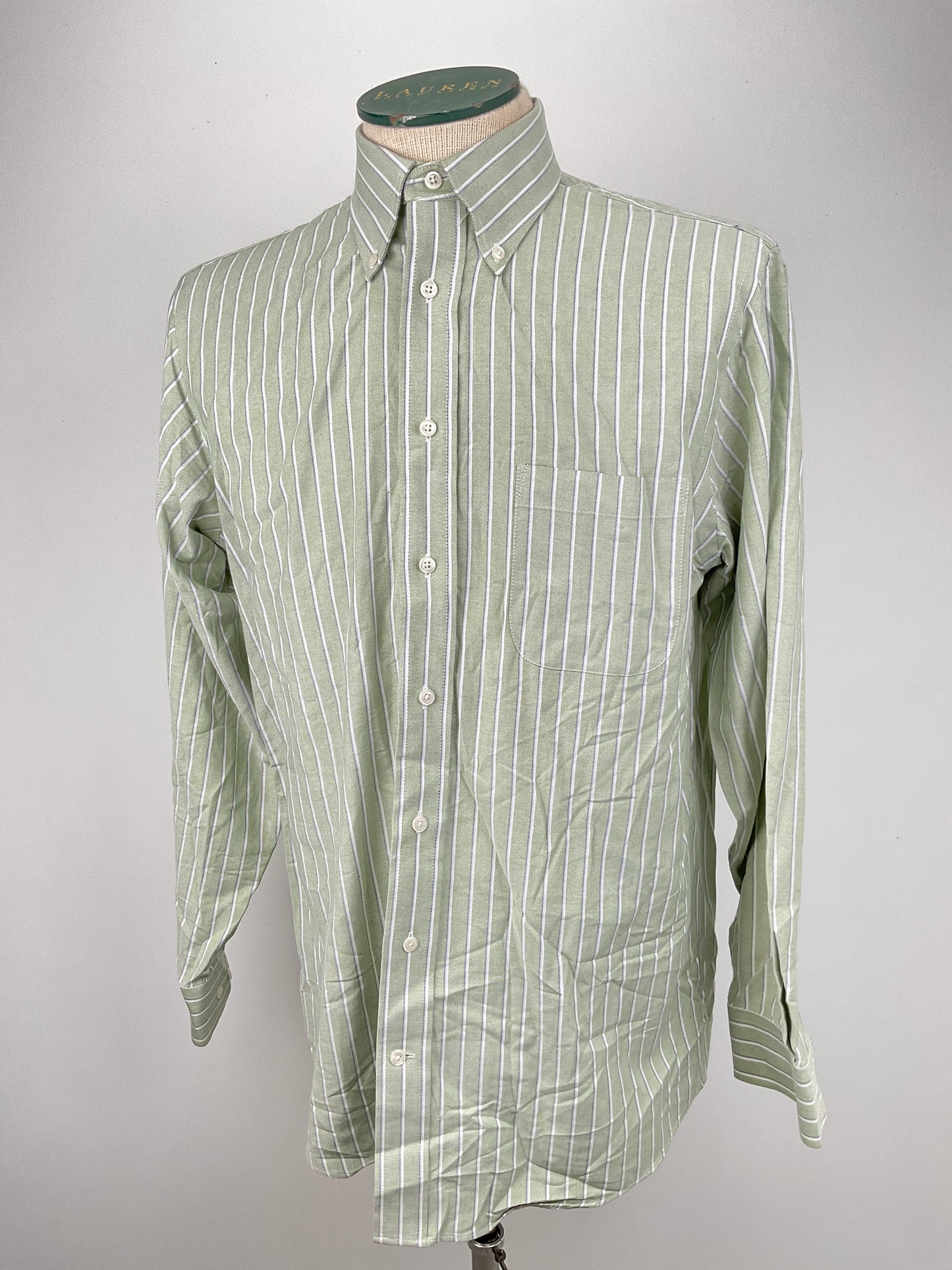 Camisa Verde de Rayas Stafford