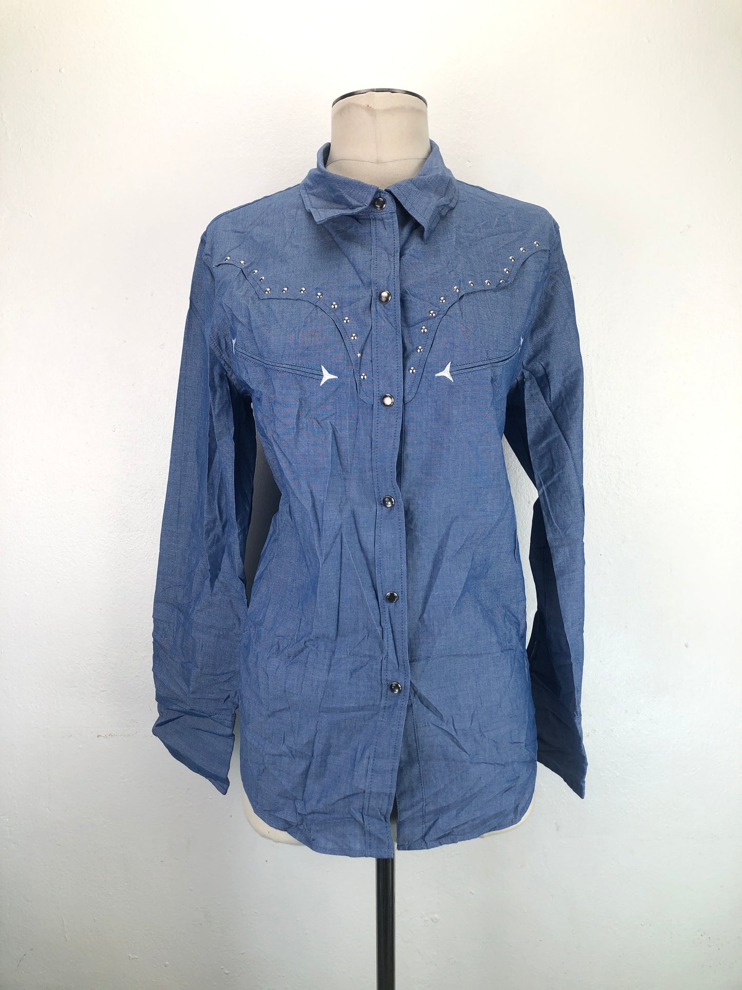 Camisa Gris Azulado  Mng