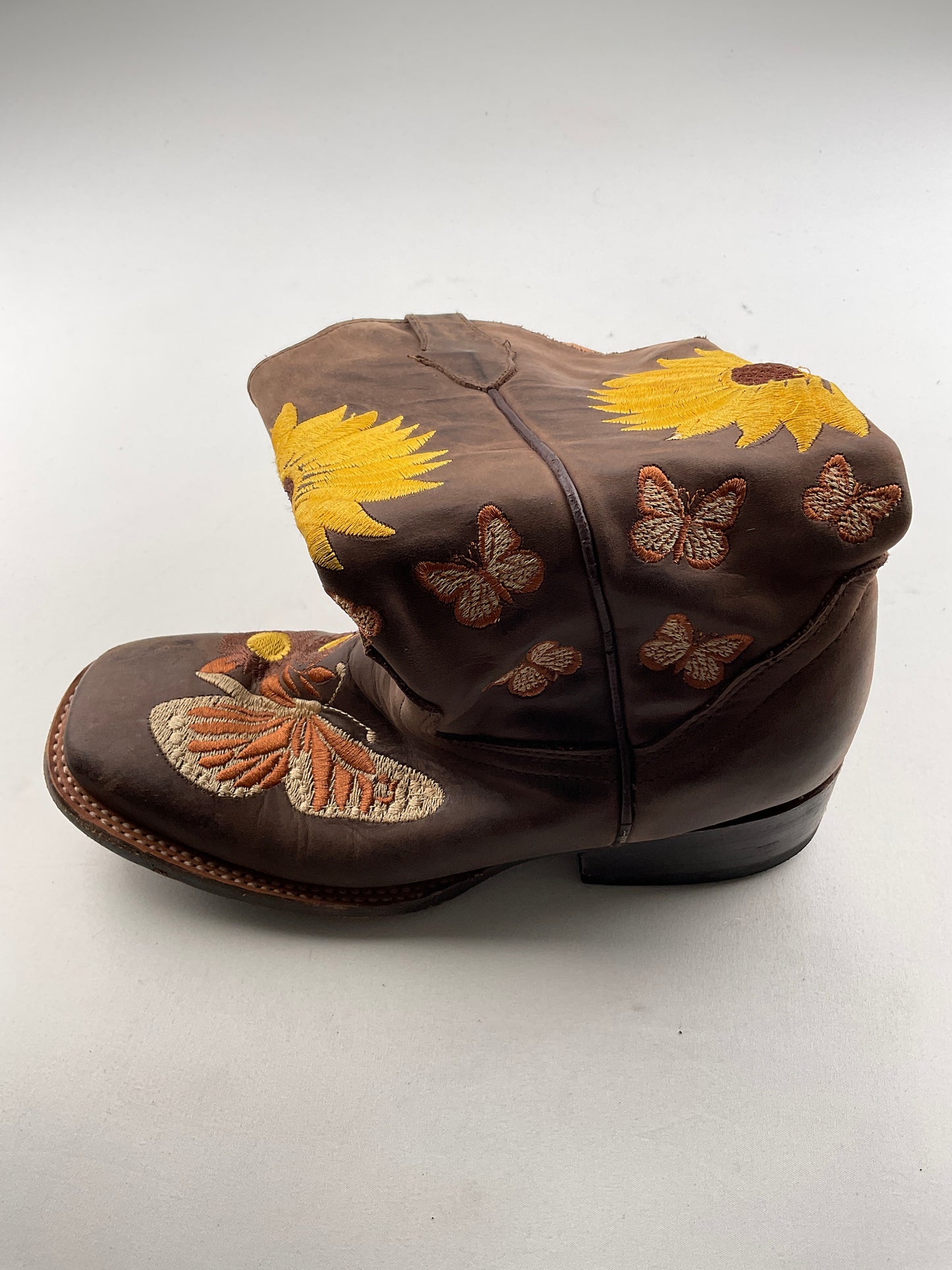 Botas Marron Floral Trankas Boots