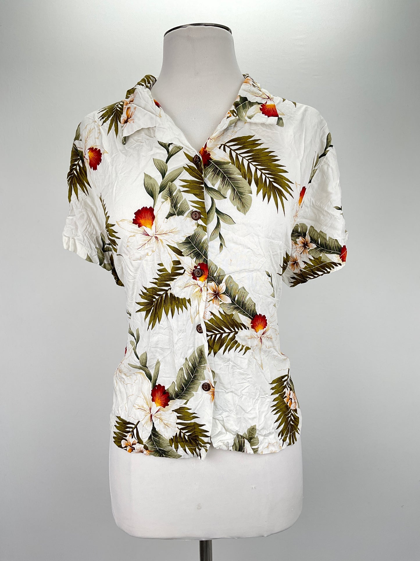 Camisa Blanco Floral Two Palms