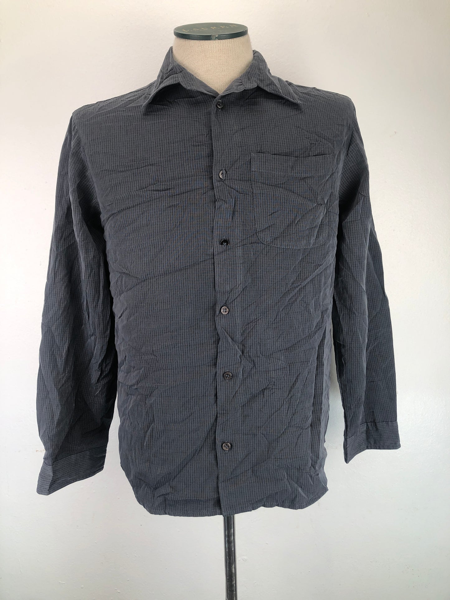 Camisa Gris De Rayas Blues