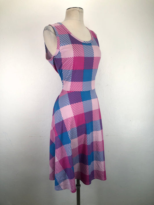 Vestido Rosado de Cuadro Lula Roe