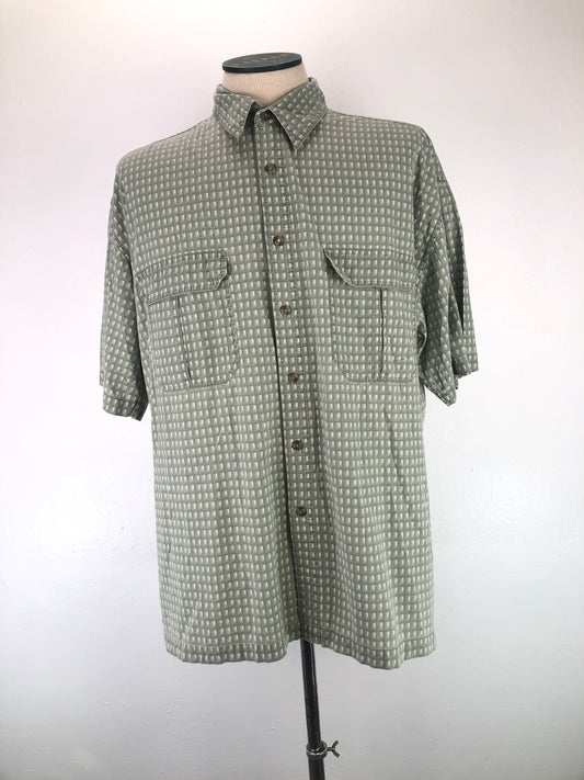 Camisa Verde de Cuadro Faded Glory