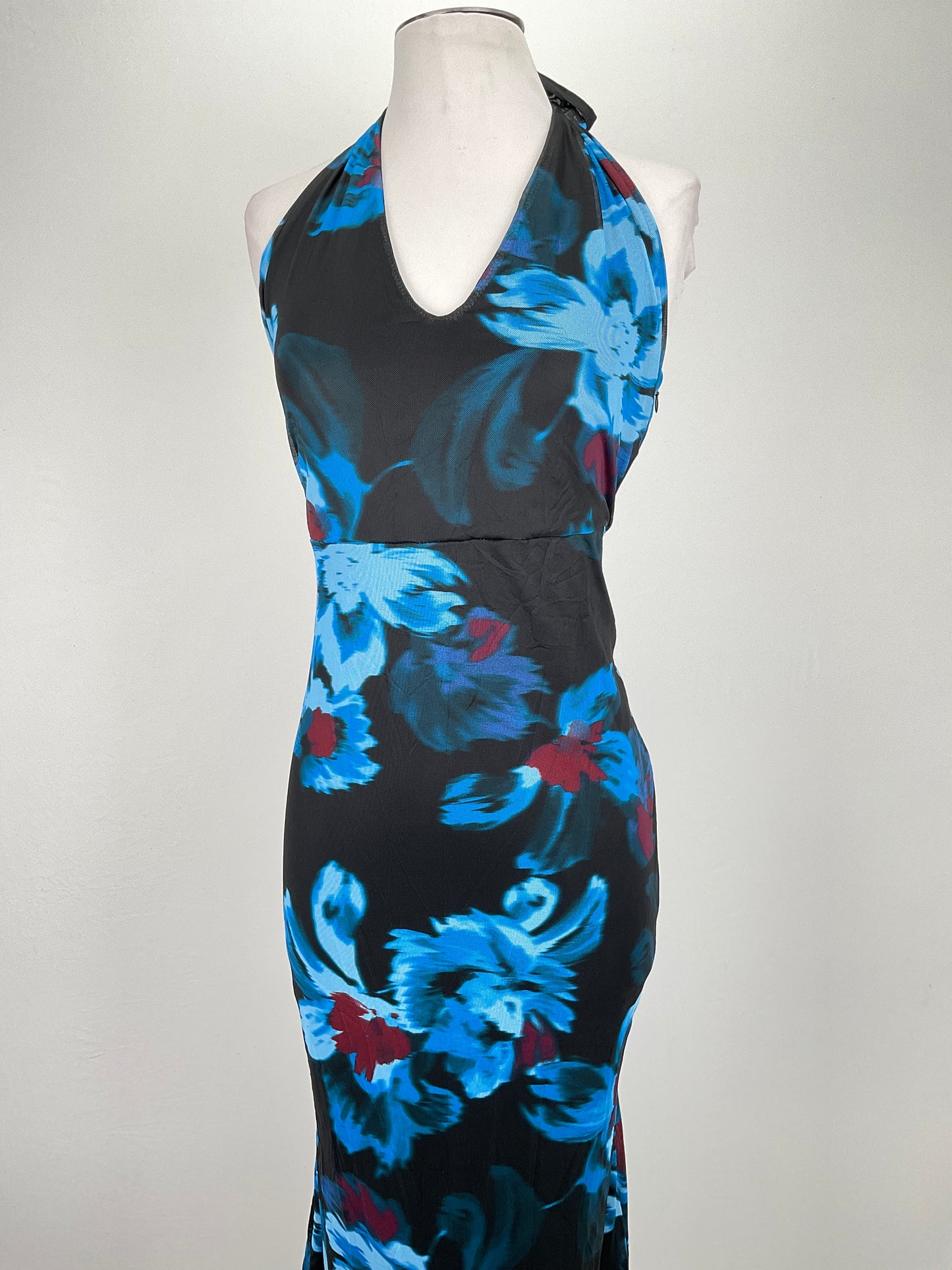 Vestido Negro Floral Shein