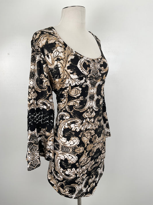 Blusa Negro Floral New Diretions