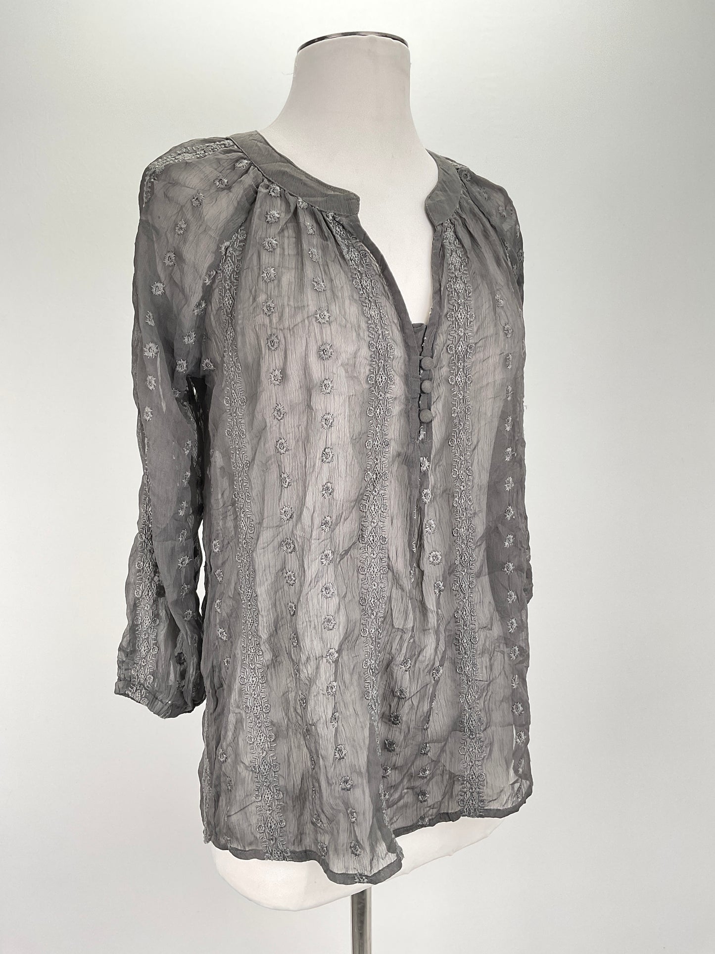 Blusa Gris Floral Olive oak