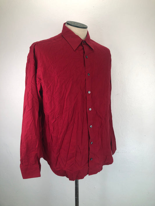 Camisa Rojo Vino Wrinkle Free