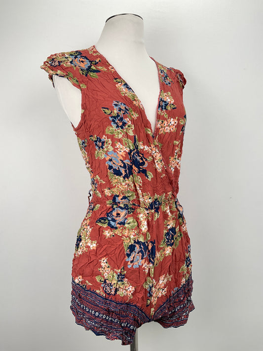 Enterizo Rojo cobrizo Floral Angie