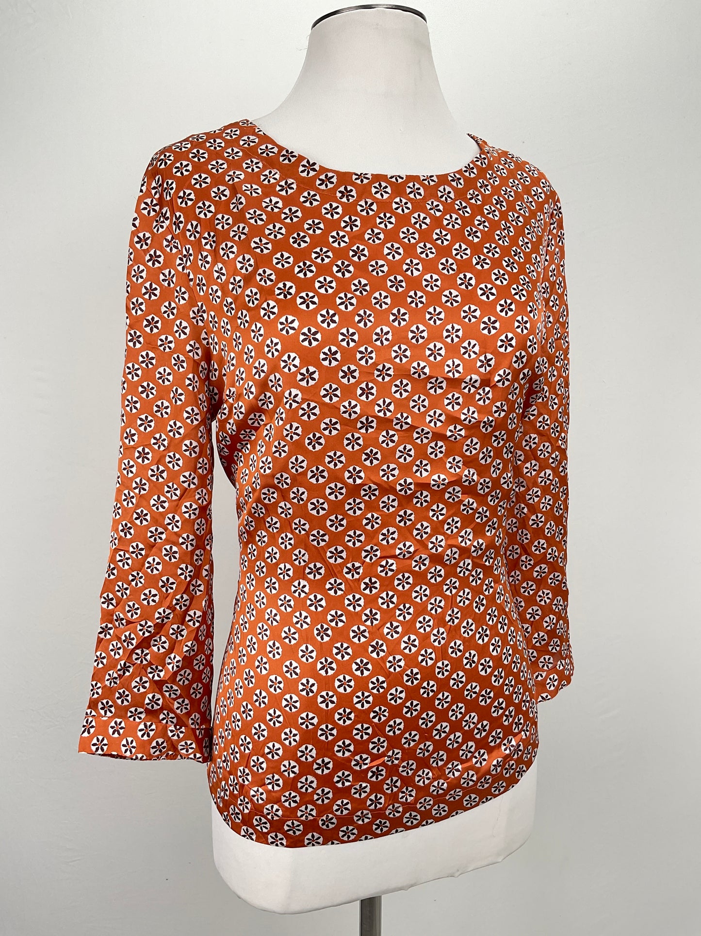 Blusa Naranja Floral Forever 21