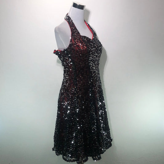 Vestido Negro de Brillo Rivars