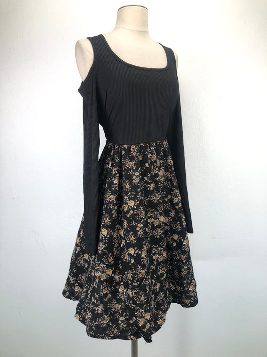 Vestido Negro De flores Shein