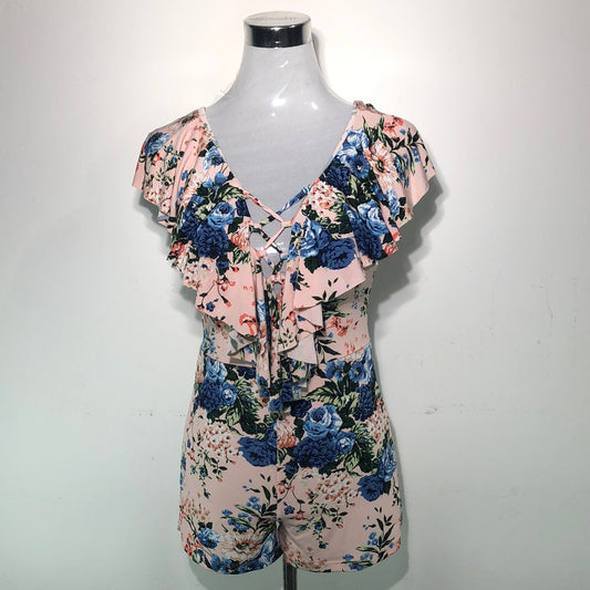 Enterizo Rosado de Flores Fashion Nova