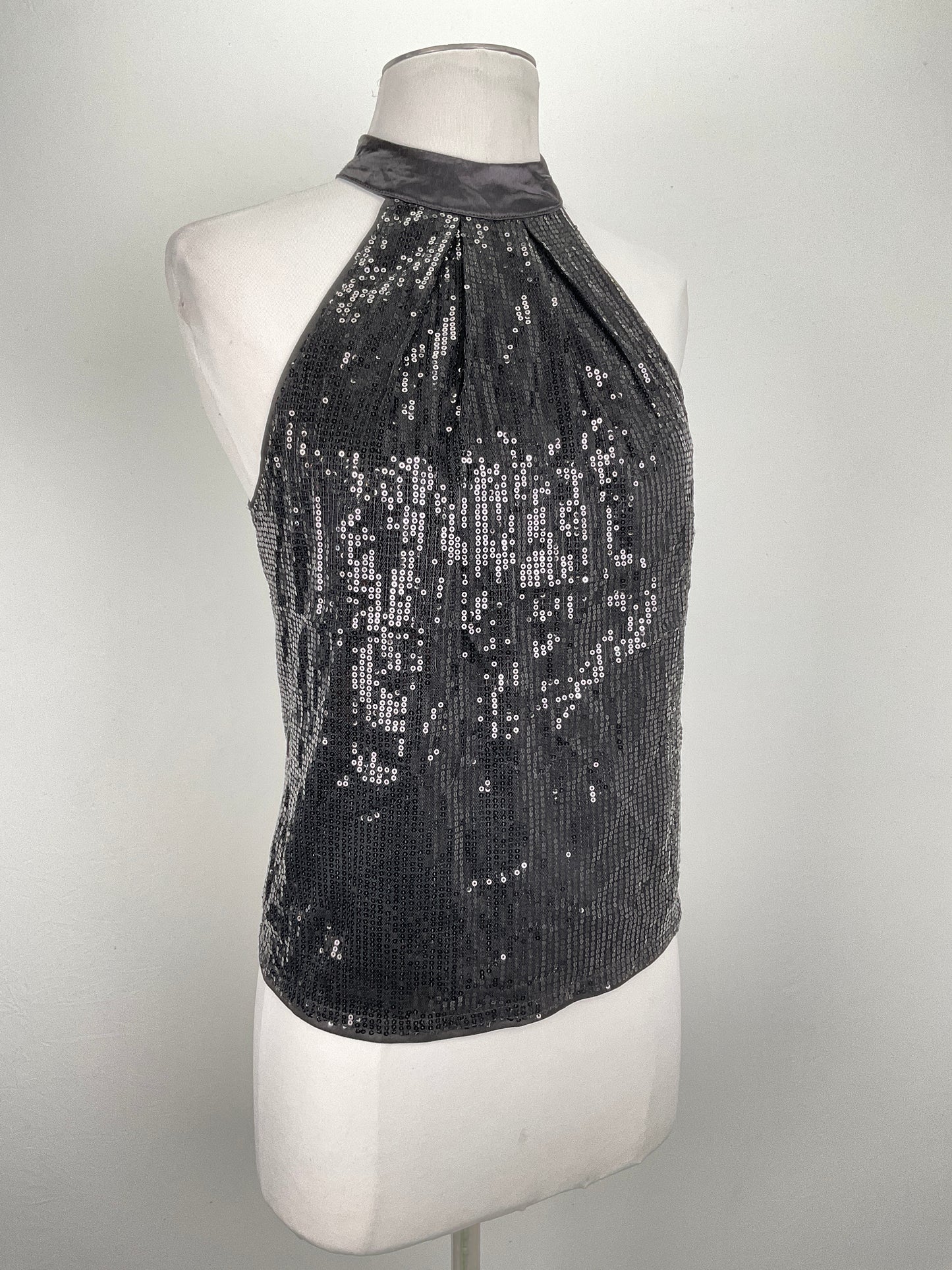 Blusa Negro de Brillo Shein