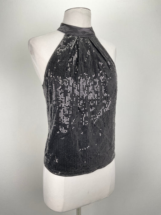 Blusa Negro de Brillo Shein