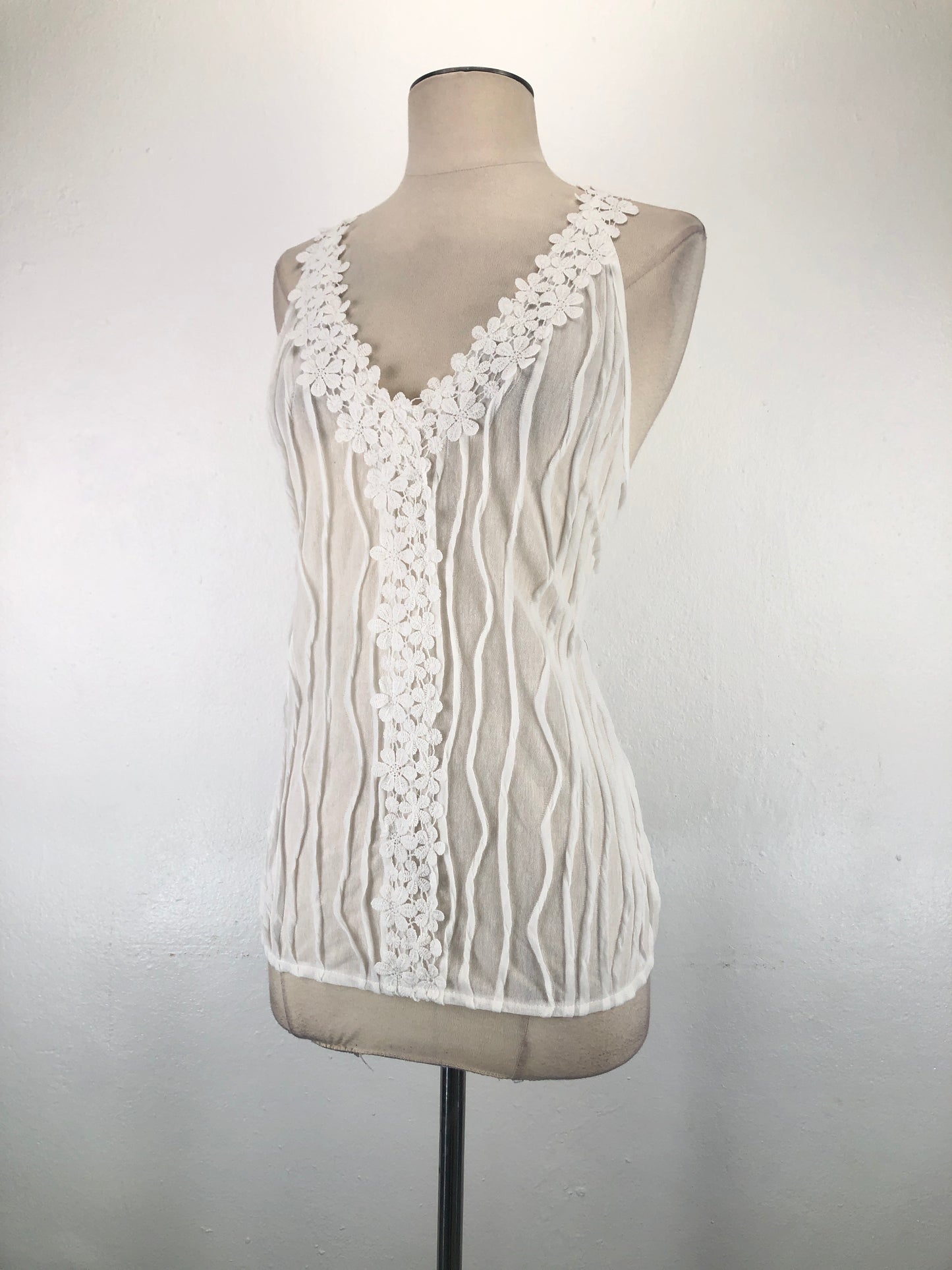 Blusa Blanco de Rayas Shein