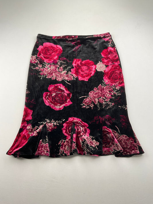 Falda Negro Floral  Express