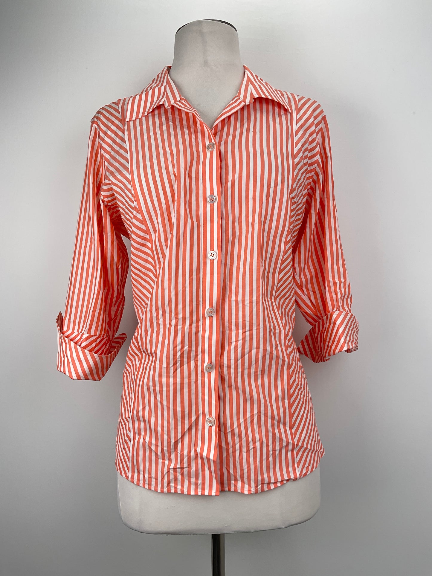 Camisa Naranja de Rayas Liz Claiborne