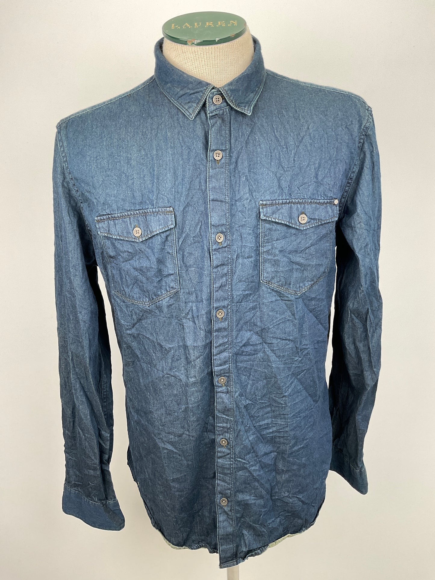 Camisa Jeans Azul Calvin Klein