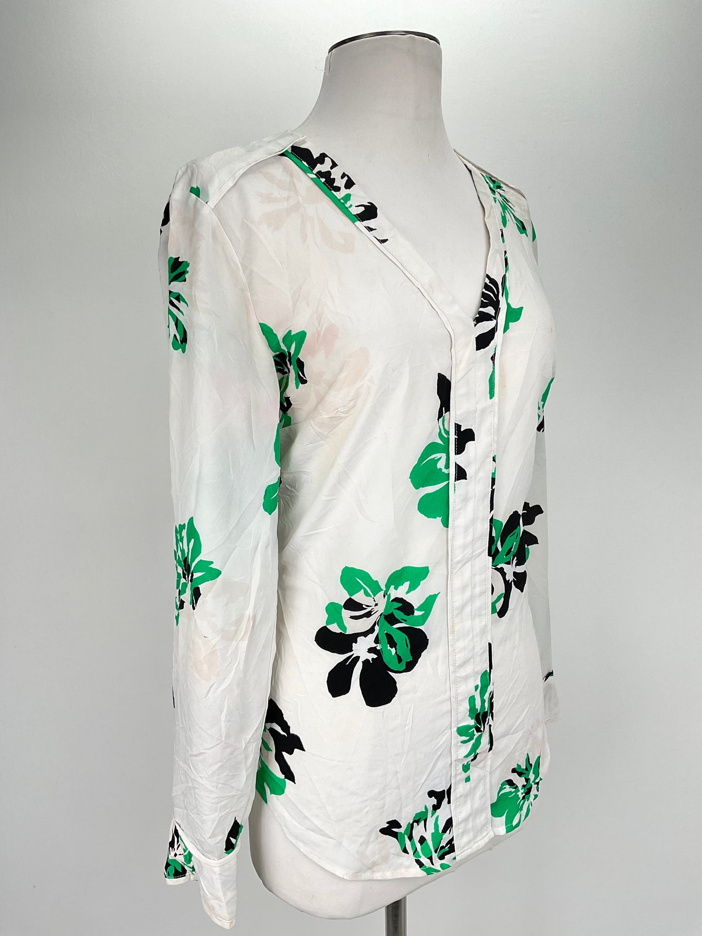 Blusa Blanco Floral Banana Republic