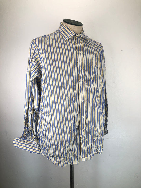 Camisa Crema De Rayas Club Room