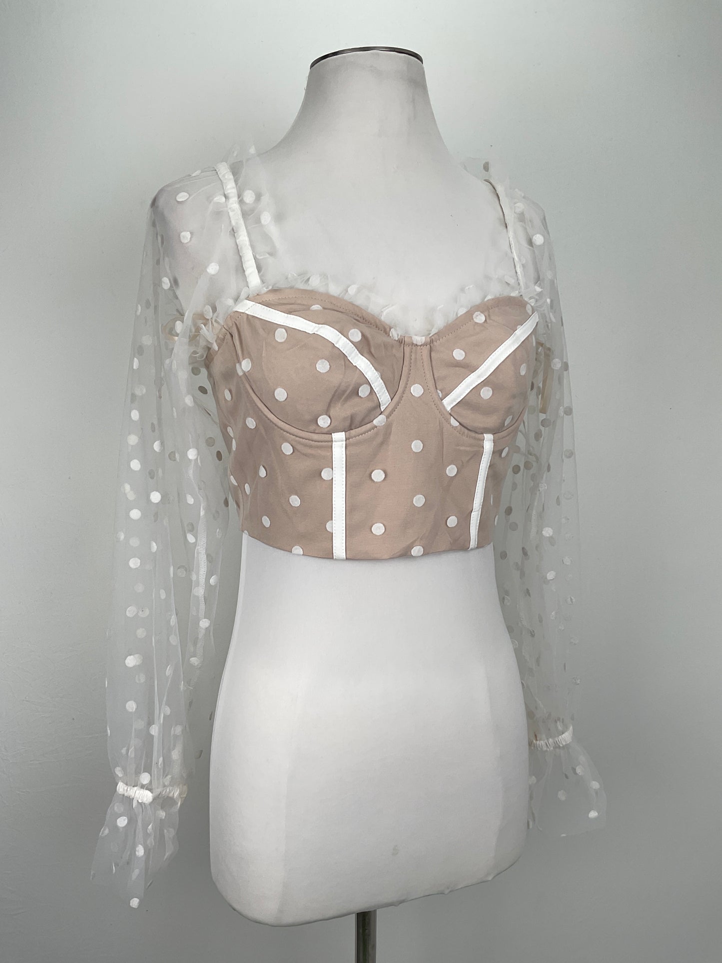 Blusa Crema de Lunares Rnwy