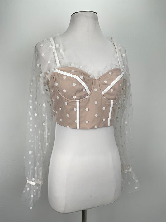 Blusa Crema de Lunares Rnwy