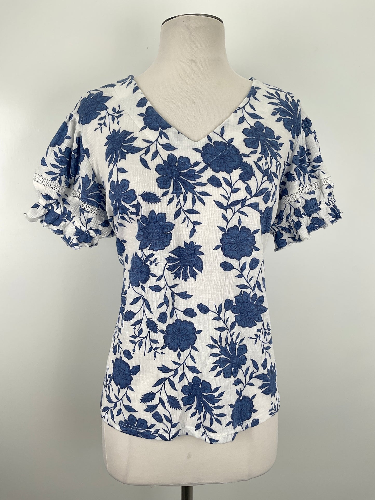 Blusa Blanco Floral Fred David
