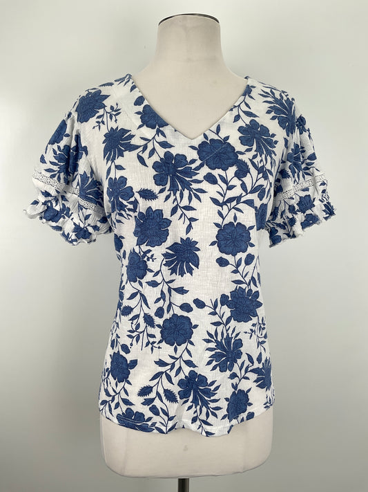 Blusa Blanco Floral Fred David
