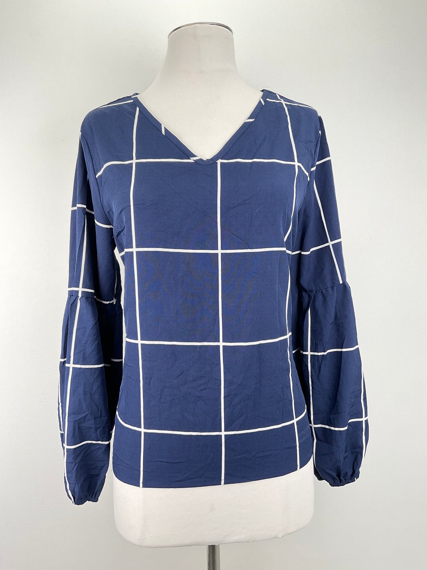 Blusa Azul marino de Cuadro Shein