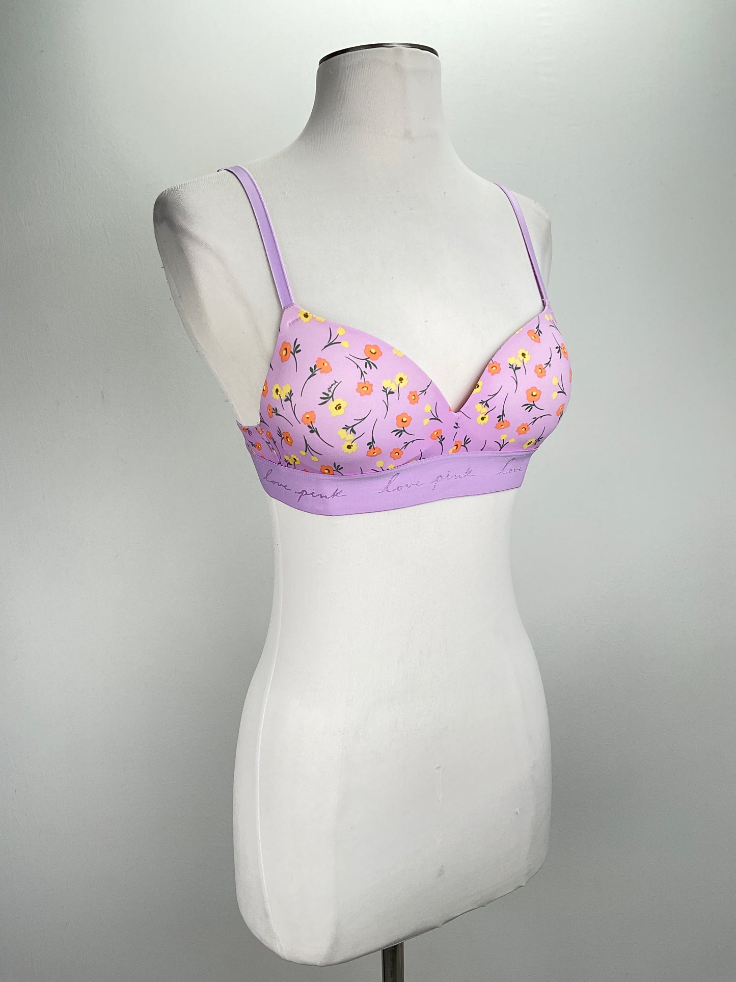 Brasier Morado Floral Pink