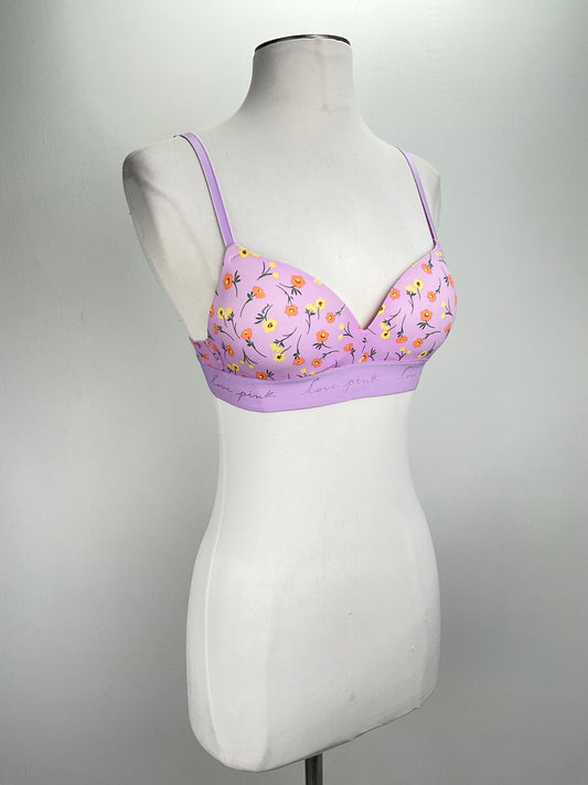 Brasier Morado Floral Pink