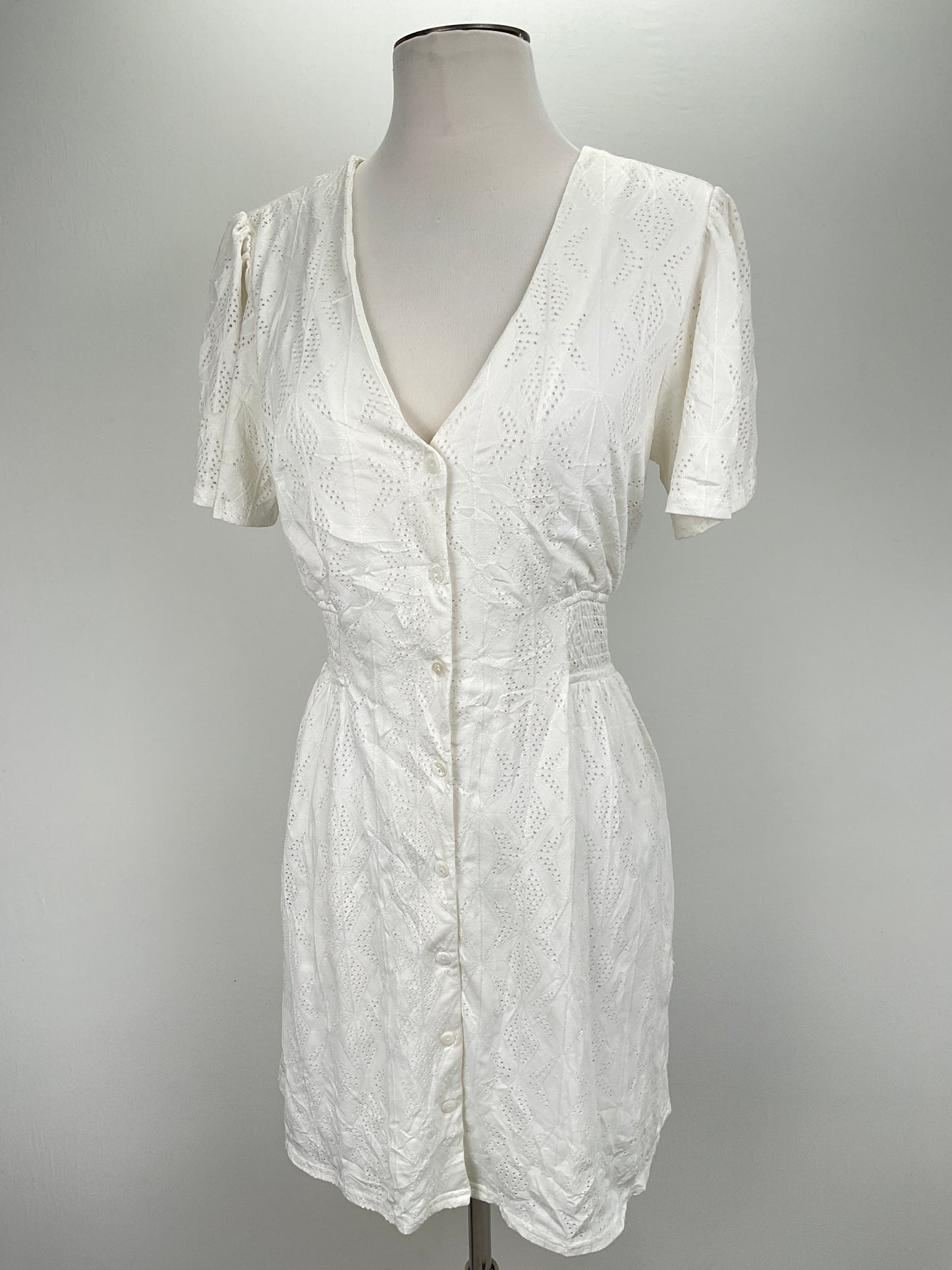 Vestido Blanco Floral Promesa