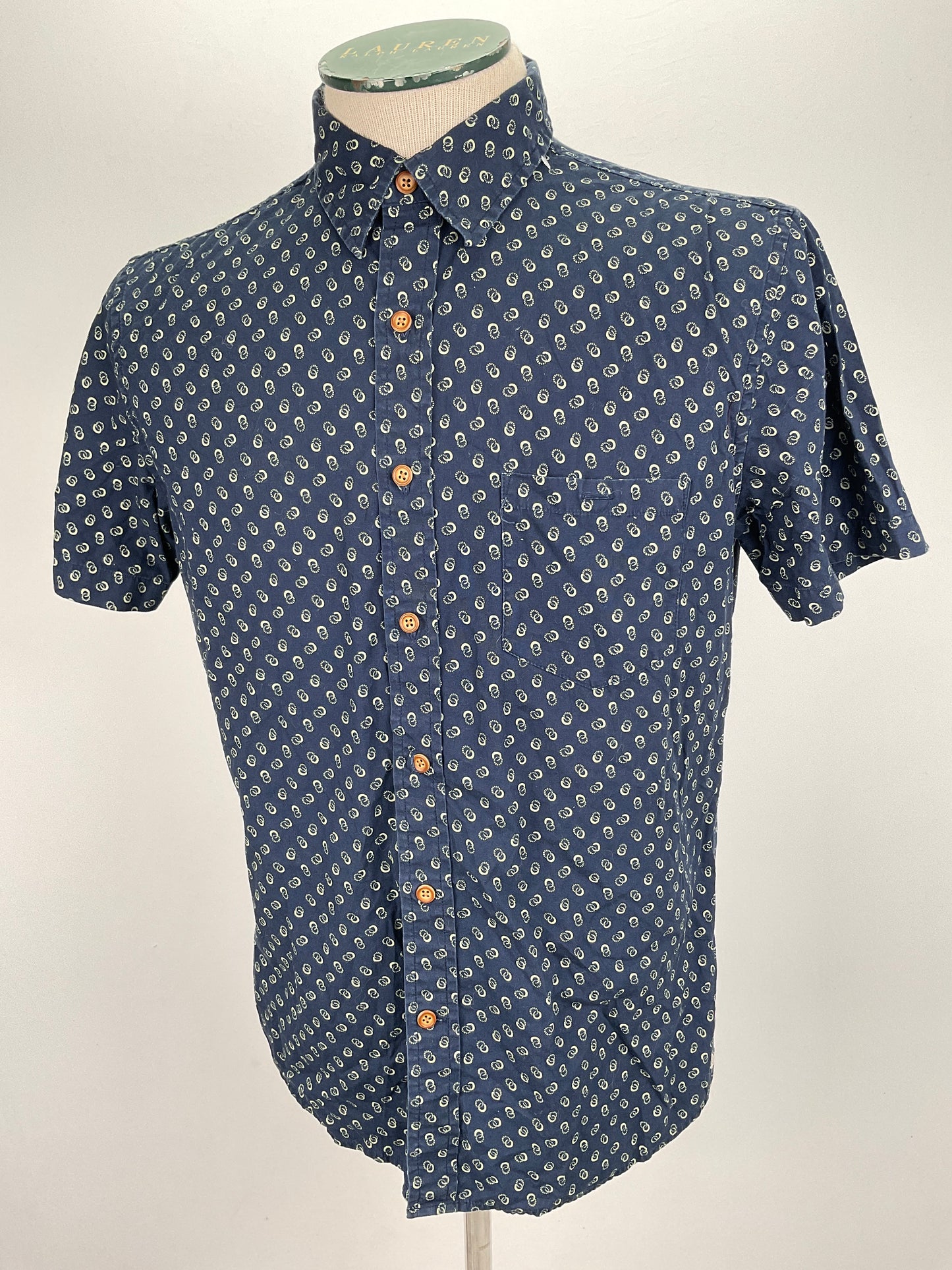 Camisa Azul marino de Lunares American  Eagle