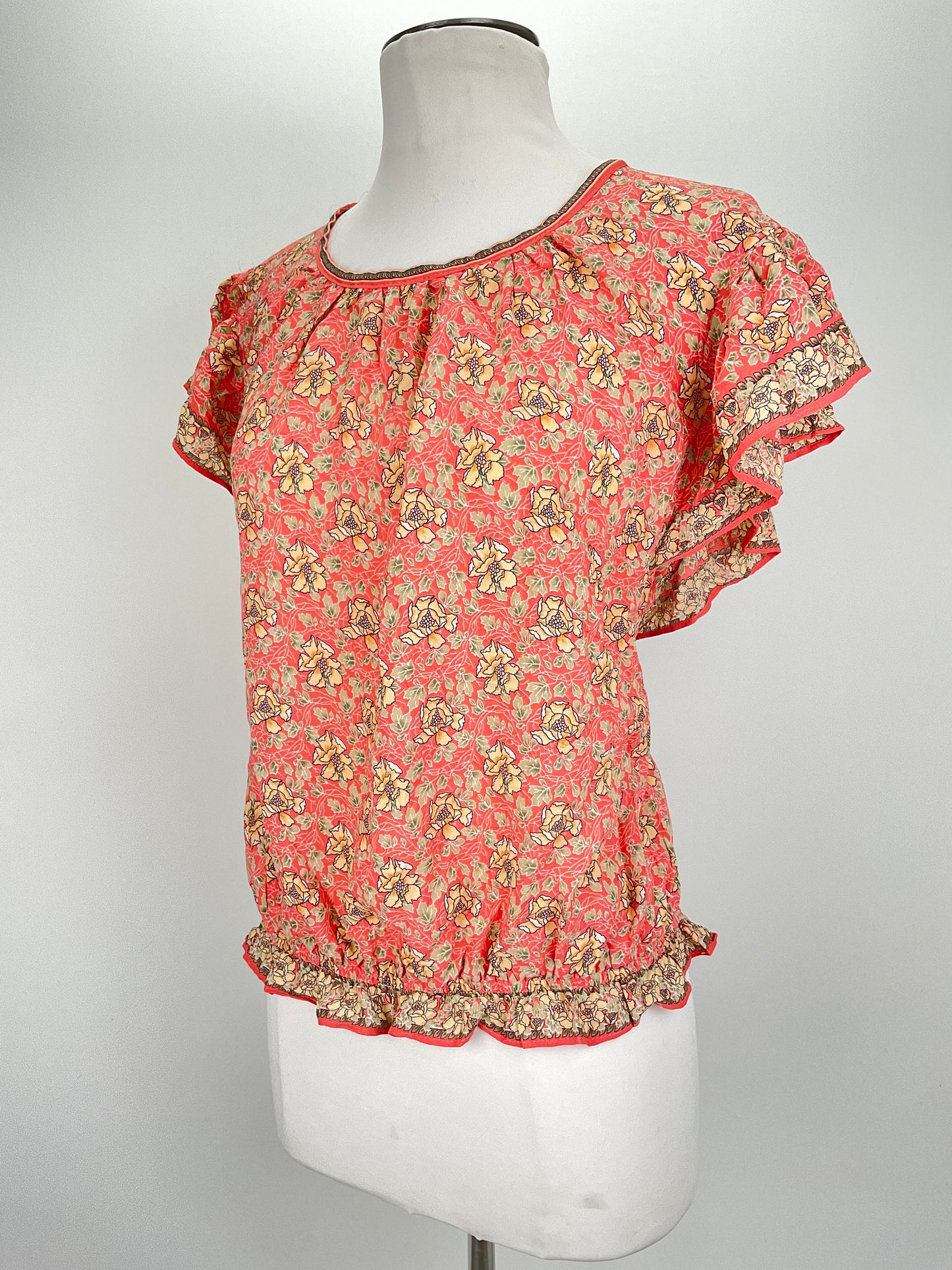 Blusa Naranja Floral Max Studio