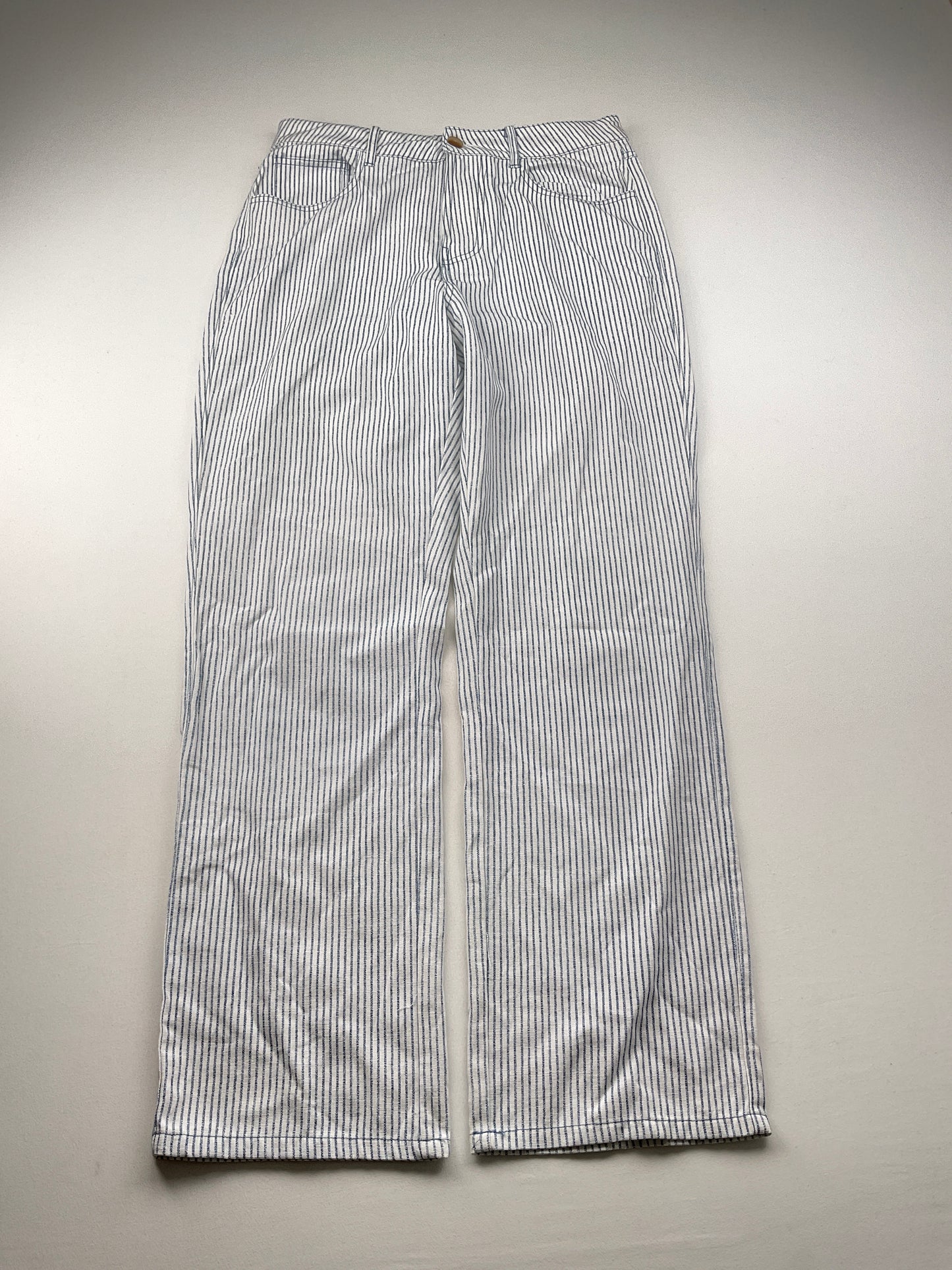 Pantalon Blanco de Rayas Zara