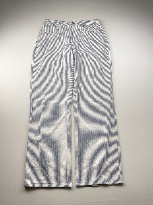 Pantalon Blanco de Rayas Zara