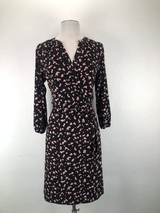 Vestido Negro Floral Maison Jules